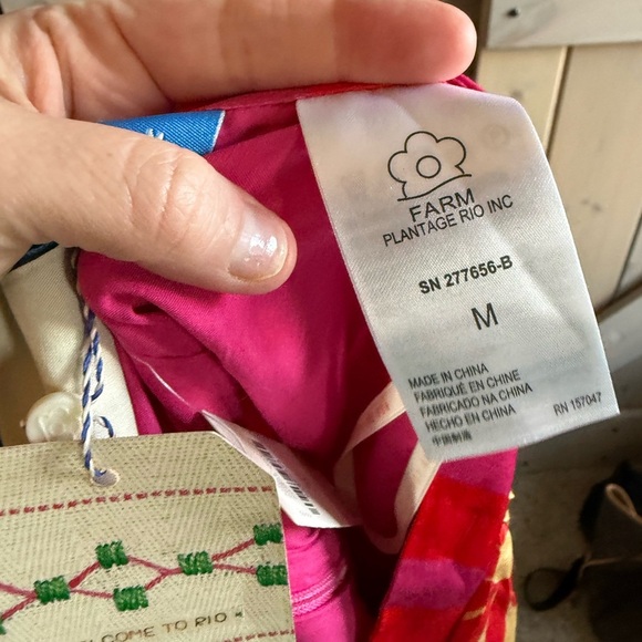 NWT Farm Rio Anthropologie Wrap Slip Mini Skirt - Picture 8 of 10